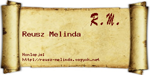 Reusz Melinda névjegykártya